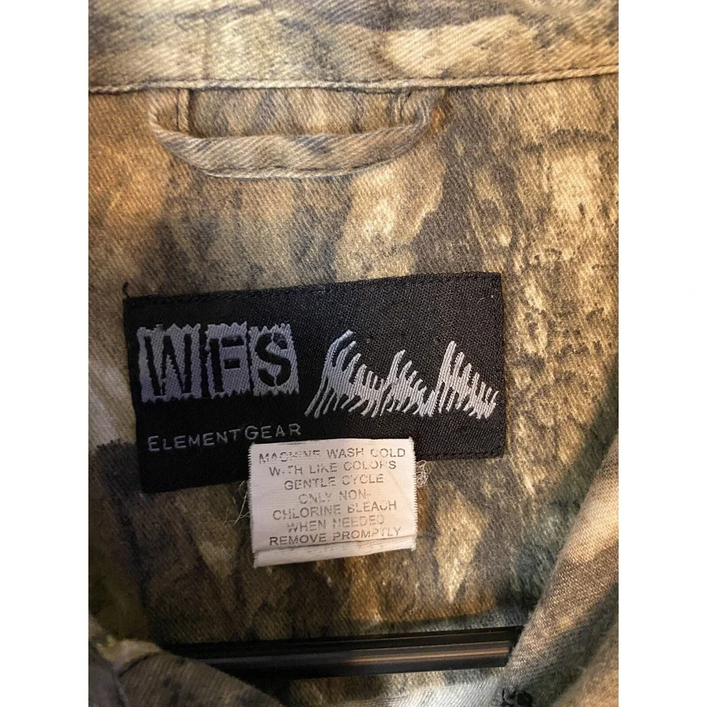 WFS Elemental Gear Mens Large Camo Long Sleeve Button Front Shirt